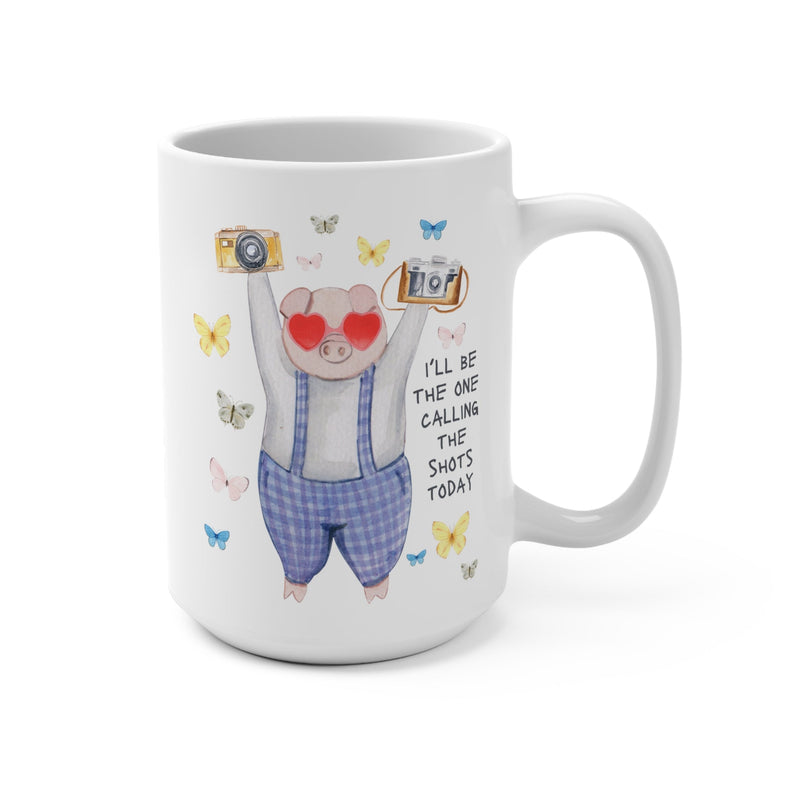Funny Photographer Gift: I'll Be The One Calling the Shots Today, 15 Oz Coffee Mug, Silly Cottagecore Gift, Photographer Who Loves Animals - Opal and June