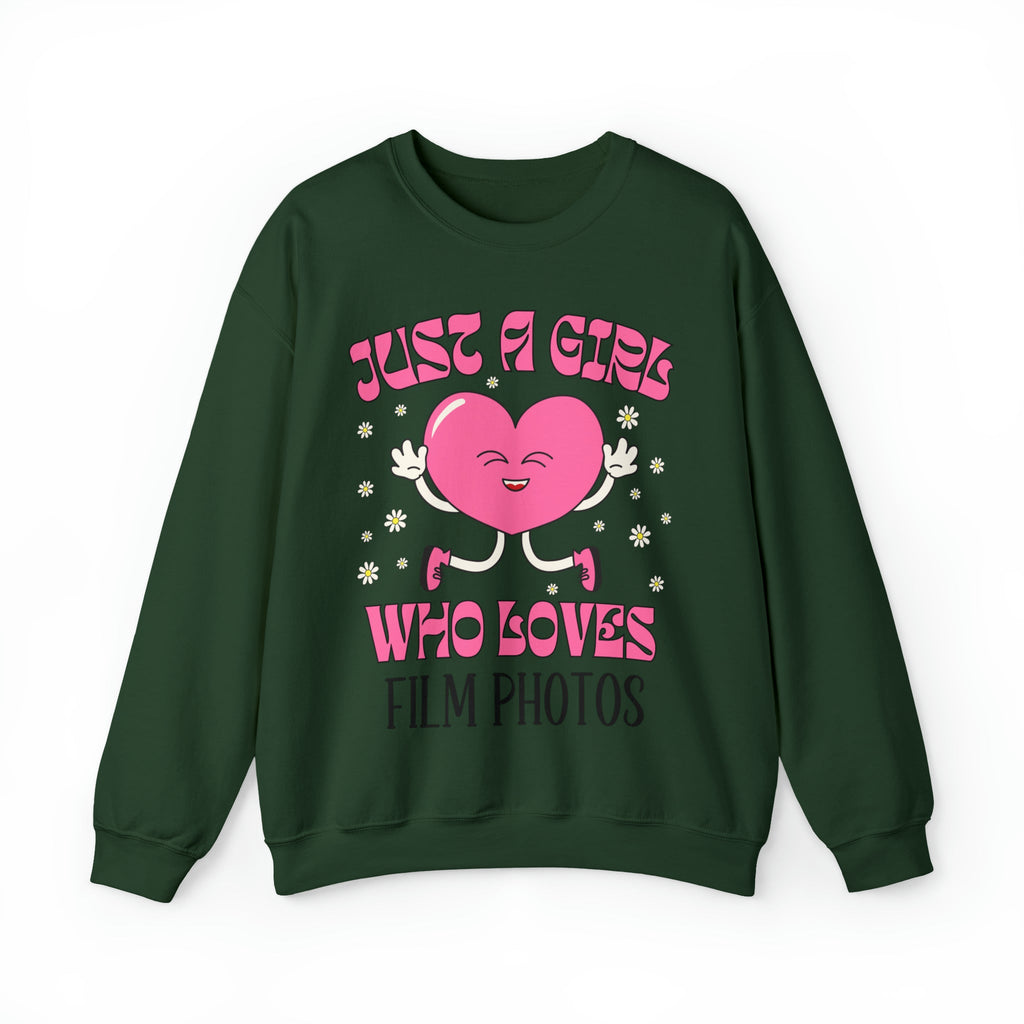 Funny Photographer Sweatshirt for Film Photographer: Cute Retro Heart - Opal and June