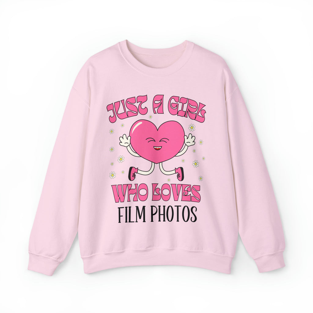 Funny Photographer Sweatshirt for Film Photographer: Cute Retro Heart - Opal and June