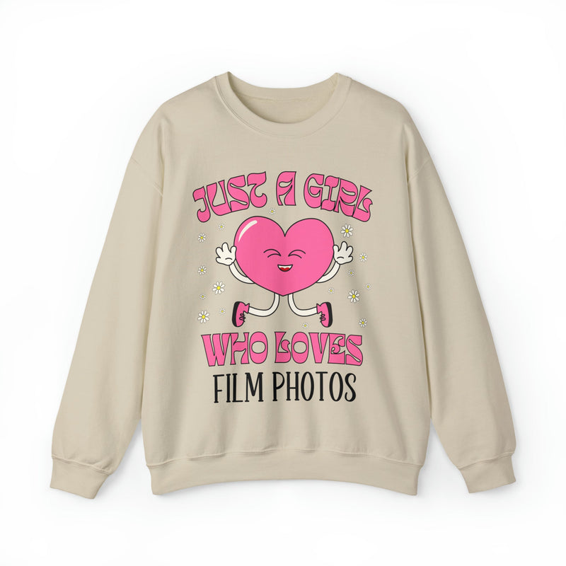 Funny Photographer Sweatshirt for Film Photographer: Cute Retro Heart - Opal and June