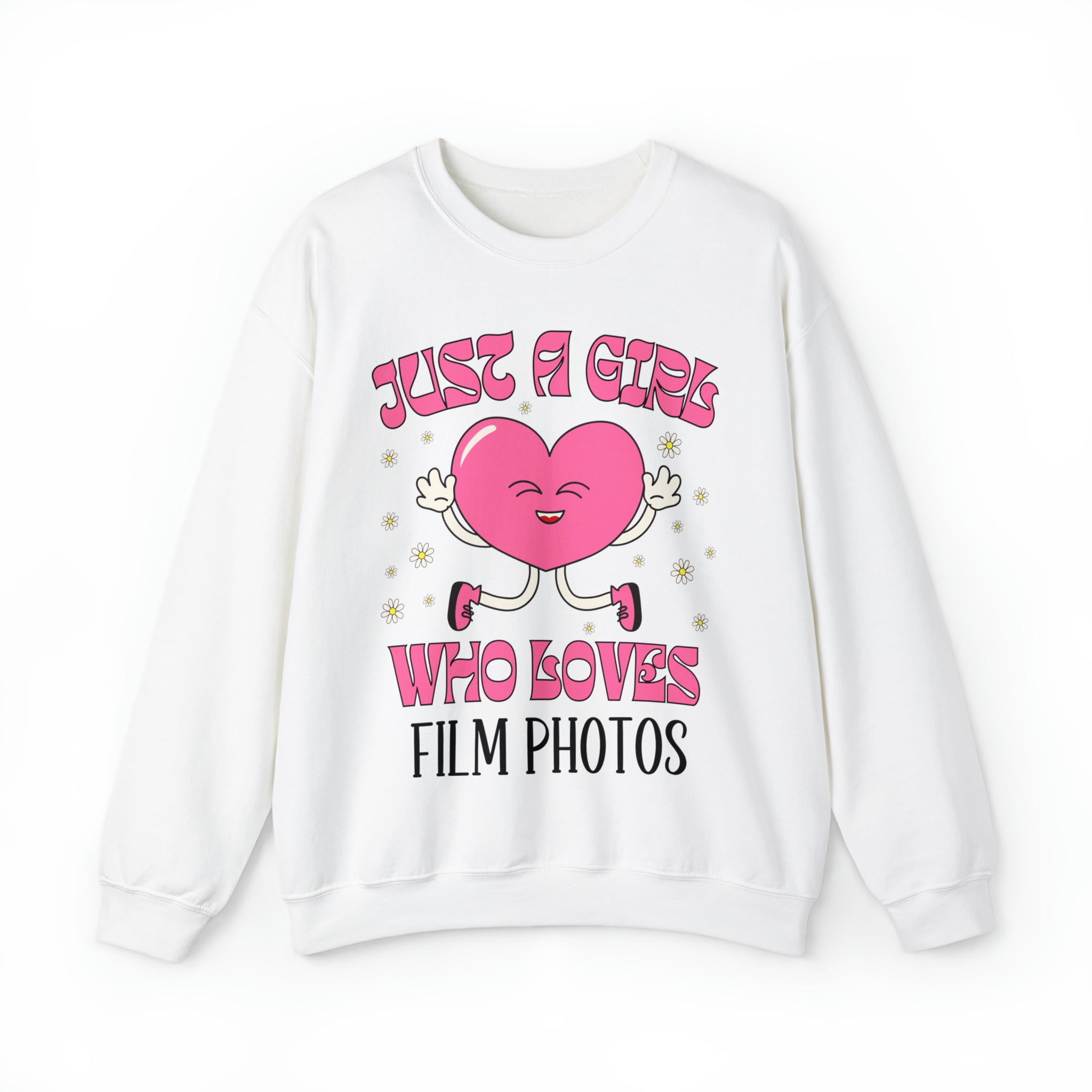 Funny Photographer Sweatshirt for Film Photographer: Cute Retro Heart - Opal and June