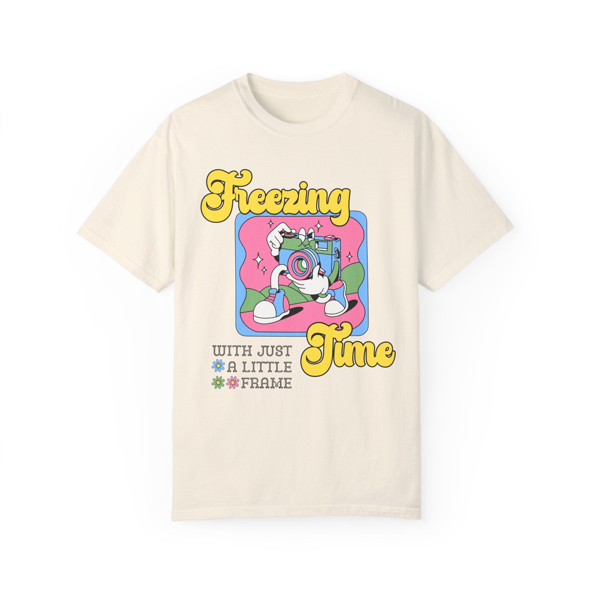 Funny Photographer T-Shirt with Groovy 70s Retro Aesthetic: Photography Teacher Gift, Photography Major Tee, Gift for Mom Who Loves Photos - Opal and June