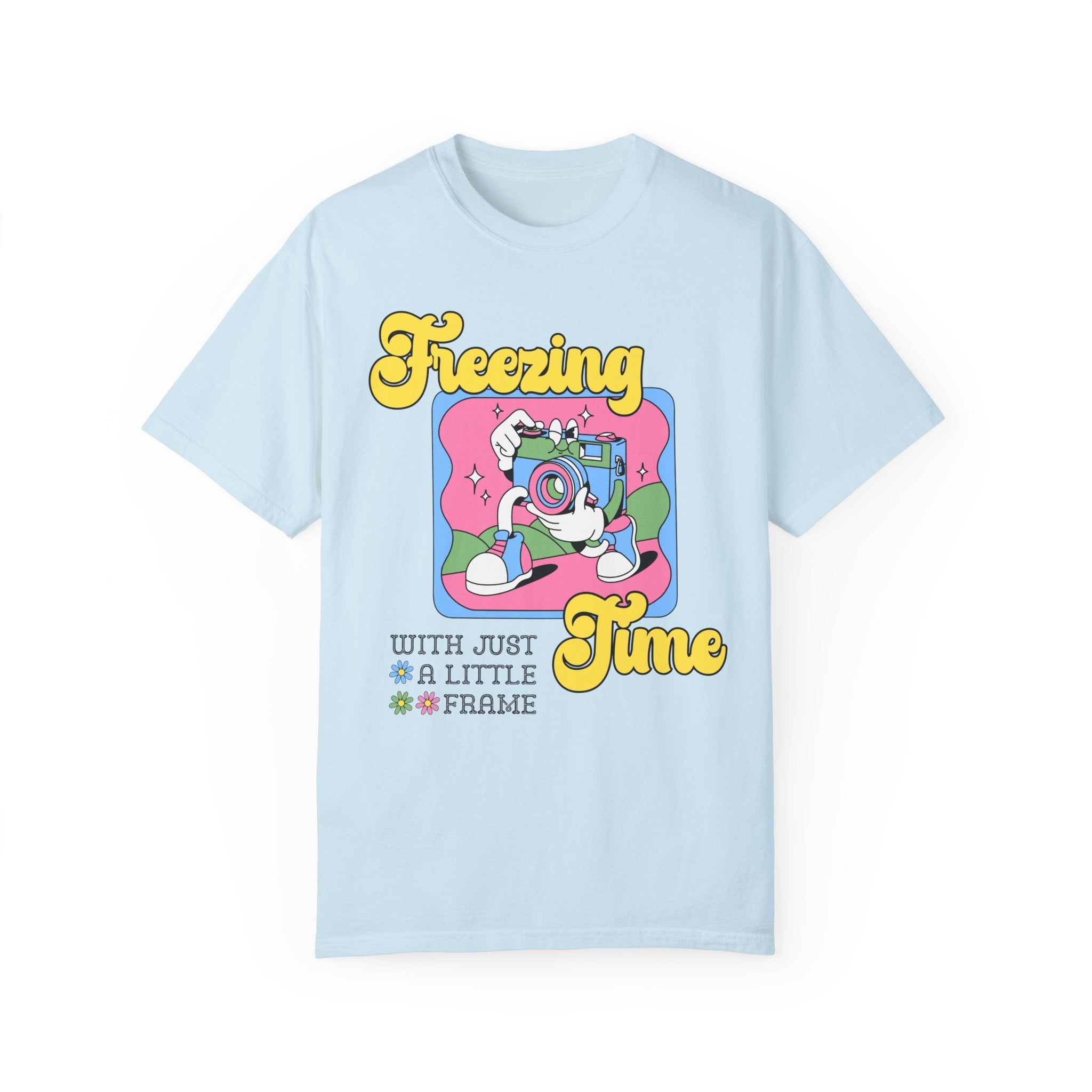 Funny Photographer T-Shirt with Groovy 70s Retro Aesthetic: Photography Teacher Gift, Photography Major Tee, Gift for Mom Who Loves Photos - Opal and June