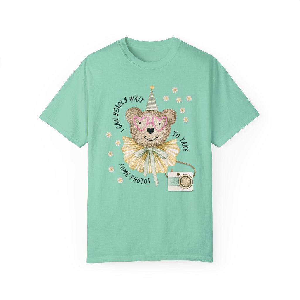 Funny Photographer Tee Shirt for Photographer Who Loves Cottagecore Bears: I Can Bearly Wait to Take Some Photos, Funny Sarcastic T-Shirt - Opal and June
