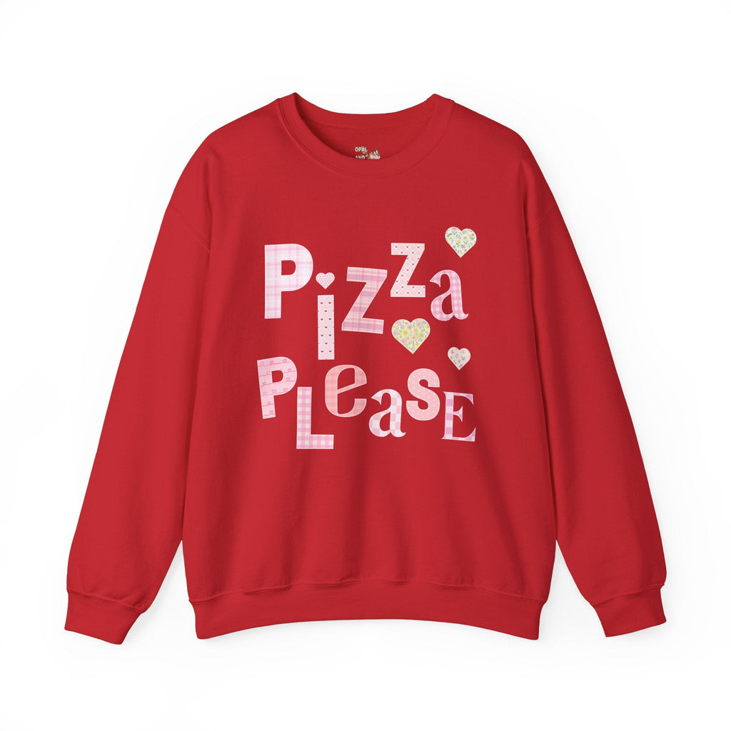 Funny Pizza Lover Gift, Daughter Who Loves Pizza, Cute Cottagecore Heart Sweatshirt, Funny Saying Shirt for Pizza Party, Silly Pizza Making - Opal and June