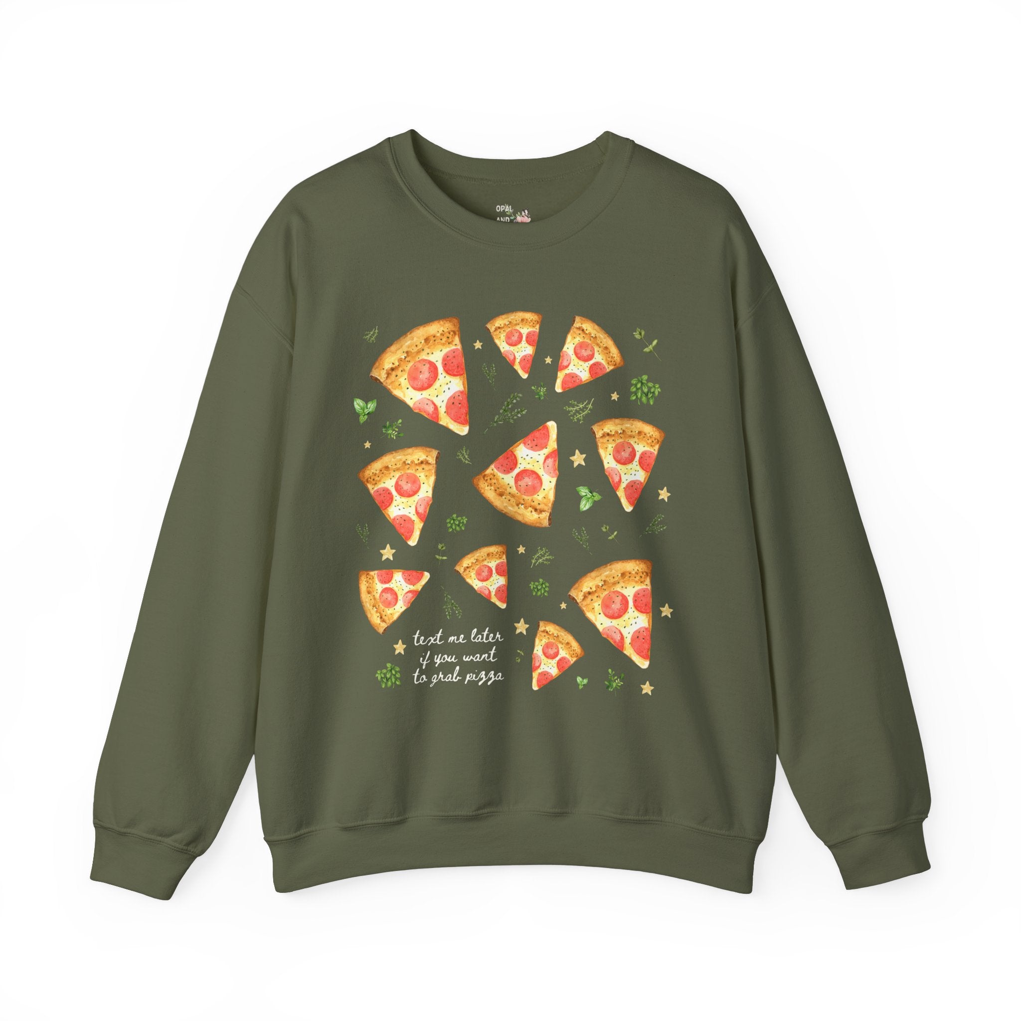 Funny Pizza Lover Gift for Daughter Who Loves Pizza and Texting: Text Me Later if You Want to Grab Pizza, Silly Matching Shirt, Pizza Party - Opal and June