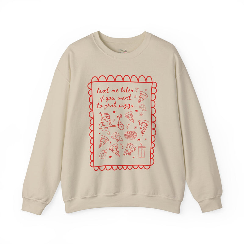 Funny Pizza Lover Gift for Friend Who Loves Pizza and Texting: Text Me Later if You Want to Grab Pizza, Silly Matching Shirt for Pizza Party - Opal and June