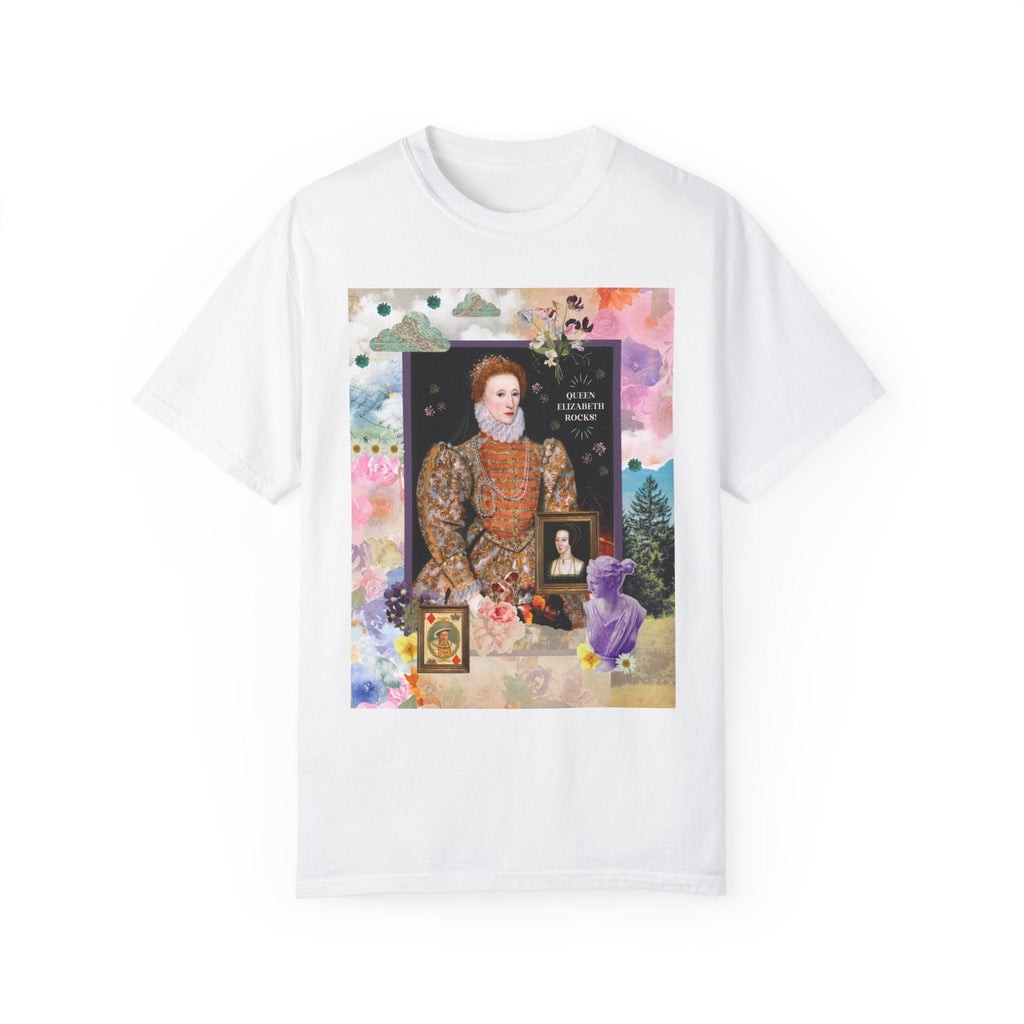 Funny Queen Elizabeth Shirt for History Lover: Queen Elizabeth Rocks! | Funny 16th Century History Tee Shirt for Teacher or History Major - Opal and June