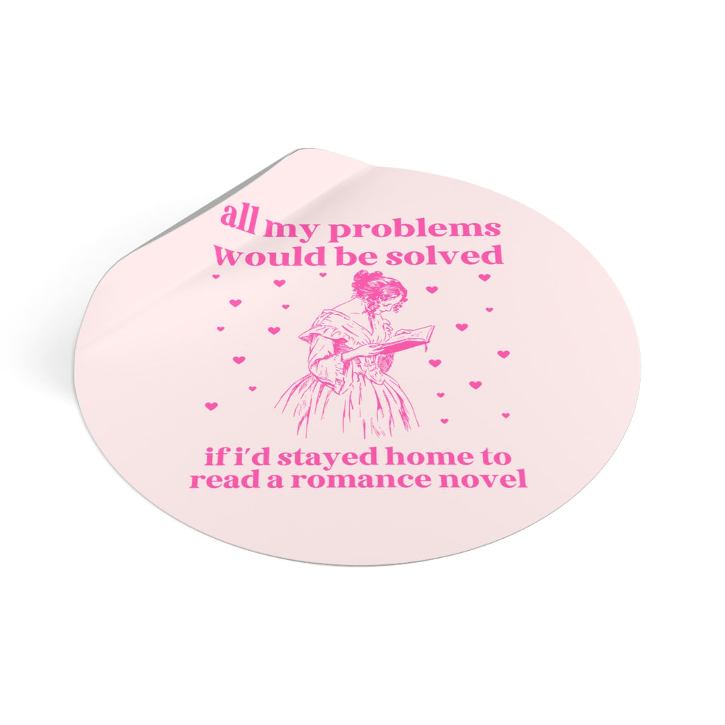 Funny Romance Reader Sticker for Friend Who Loves Romance Novels: Silly Book Lover Gift Idea with Vintage Aesthetic, Cute Bookish Gift - Opal and June