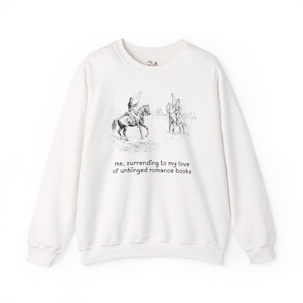 Funny Romance Reader Sweatshirt for Bookworm Who Loves Dark Romance or Spicy Books, Unhinged Funny Saying Crewneck for Book Lover's Birthday - Opal and June