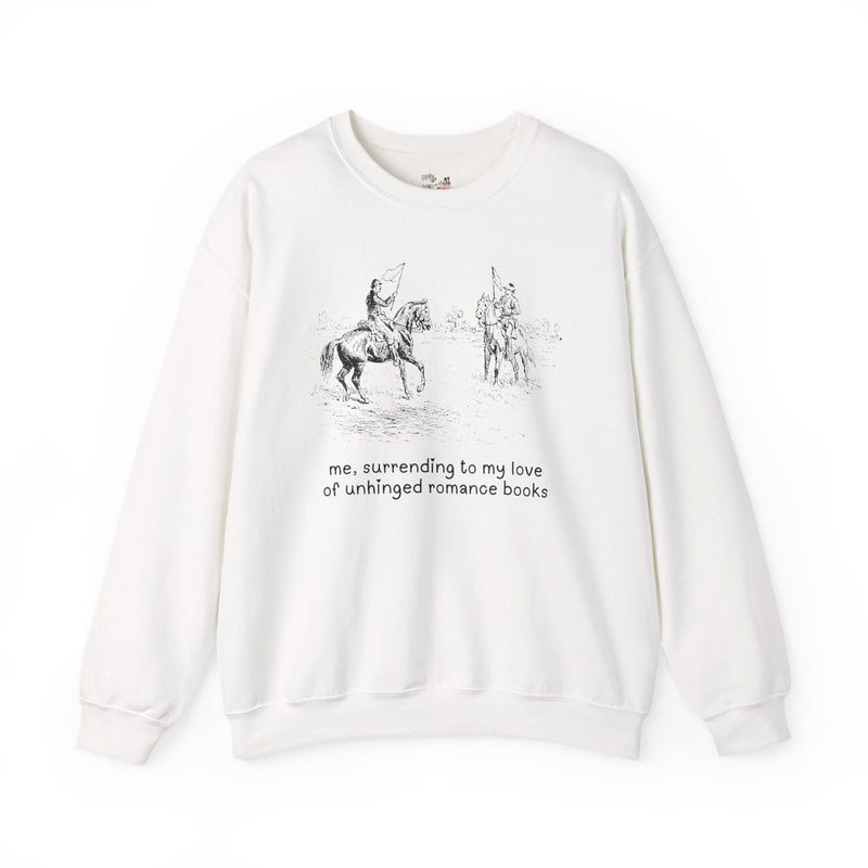 Funny Romance Reader Sweatshirt for Bookworm Who Loves Dark Romance or Spicy Books, Unhinged Funny Saying Crewneck for Book Lover's Birthday - Opal and June