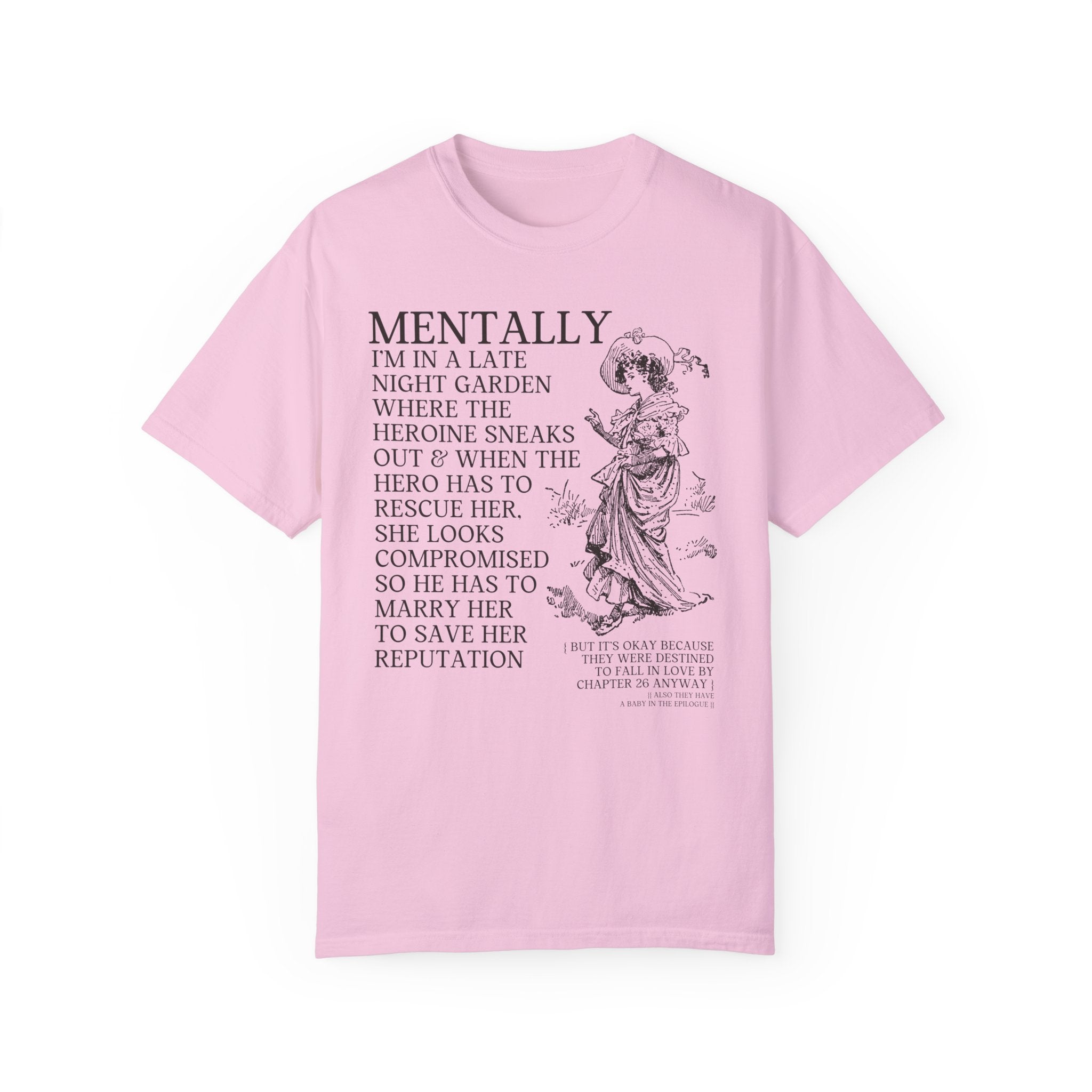 Funny Romance Reader Tee Shirt for Book Lover: Historical Romance T-Shirt with Vintage Aesthetic, Bookworm Gift for Regency Romance Writer - Opal and June