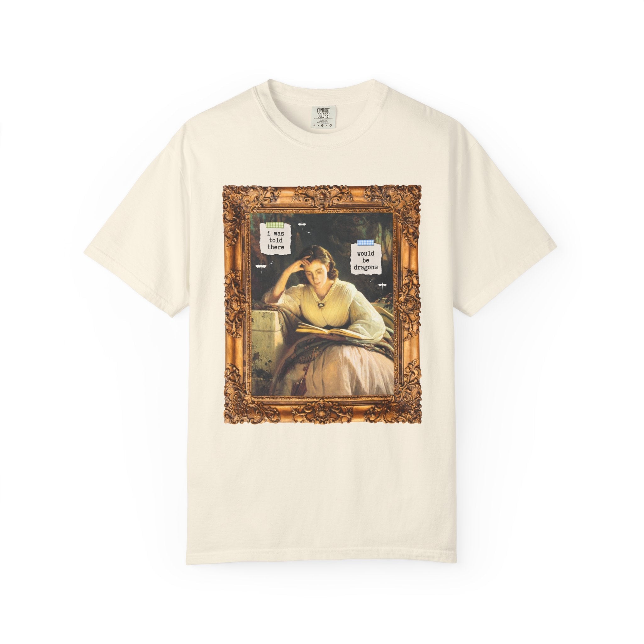 Funny Romantasy Reader Shirt for Bookworm Who Loves Books with Dragons, Cute Art History Lover Bookish Tee, Romance Reader or Writer Gift - Opal and June