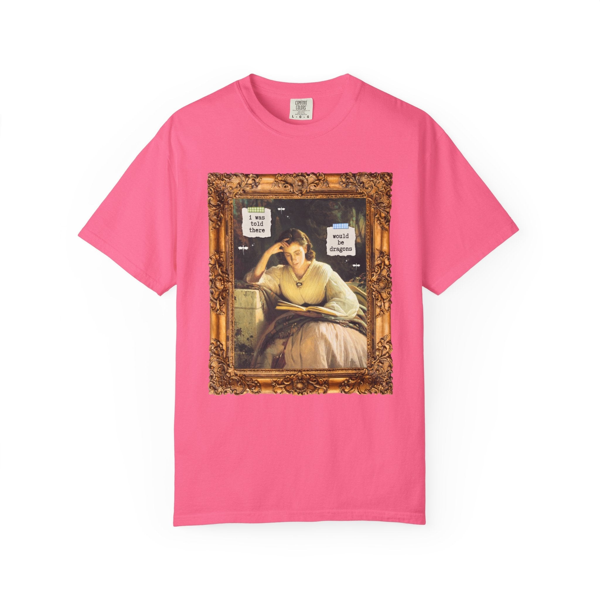 Funny Romantasy Reader Shirt for Bookworm Who Loves Books with Dragons, Cute Art History Lover Bookish Tee, Romance Reader or Writer Gift - Opal and June