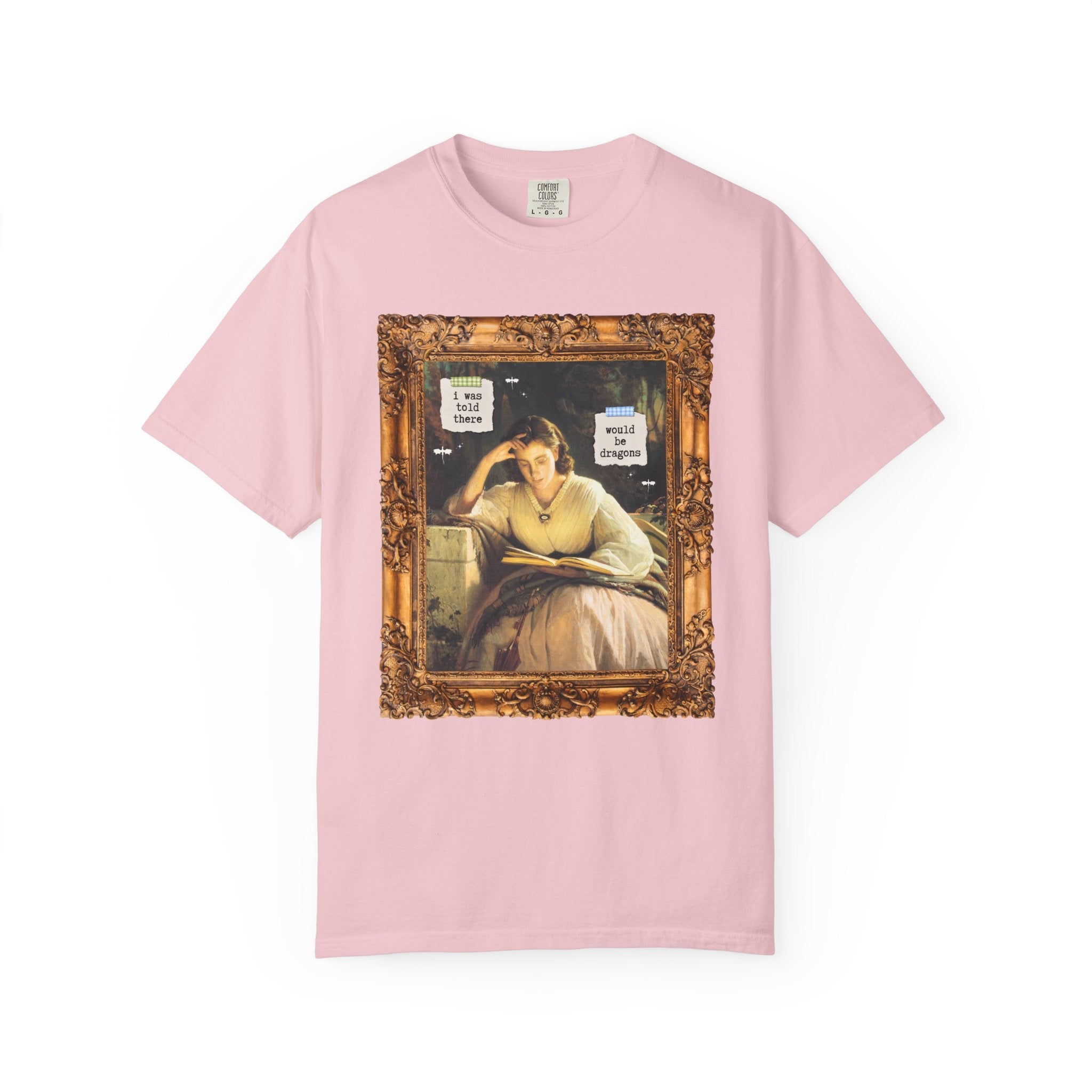 Funny Romantasy Reader Shirt for Bookworm Who Loves Books with Dragons, Cute Art History Lover Bookish Tee, Romance Reader or Writer Gift - Opal and June