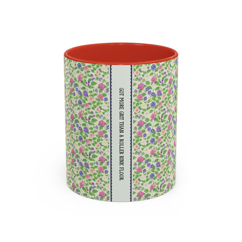 Funny Saying 11 Oz Coffee Mug for Friend, Small Birthday Gift for Co - Worker: Got More Grit Than a Roller Rink Floor, Present for Sister - Opal and June