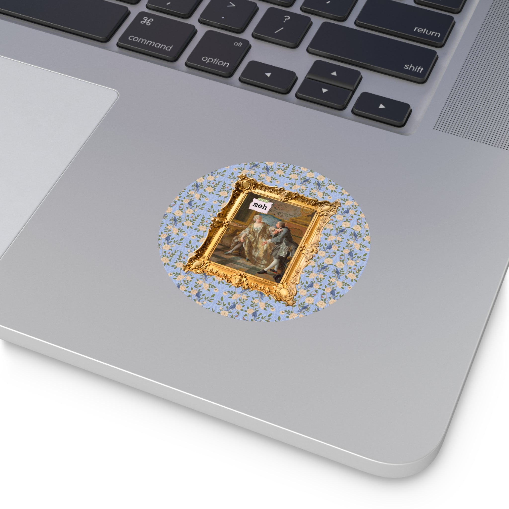 Funny Saying Art History Sticker for Friend Who Loves 18th Century Art, The Garter by Jean François de Troy, French Art Historian Gift - Opal and June