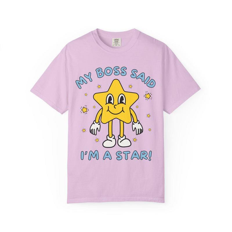 Funny Saying Gift from Boss, Silly Employee T-Shirt, Funny Sarcastic Retro Aesthetic Tee with Stars, Silly Dreamcore Gift from Work Mentor - Opal and June