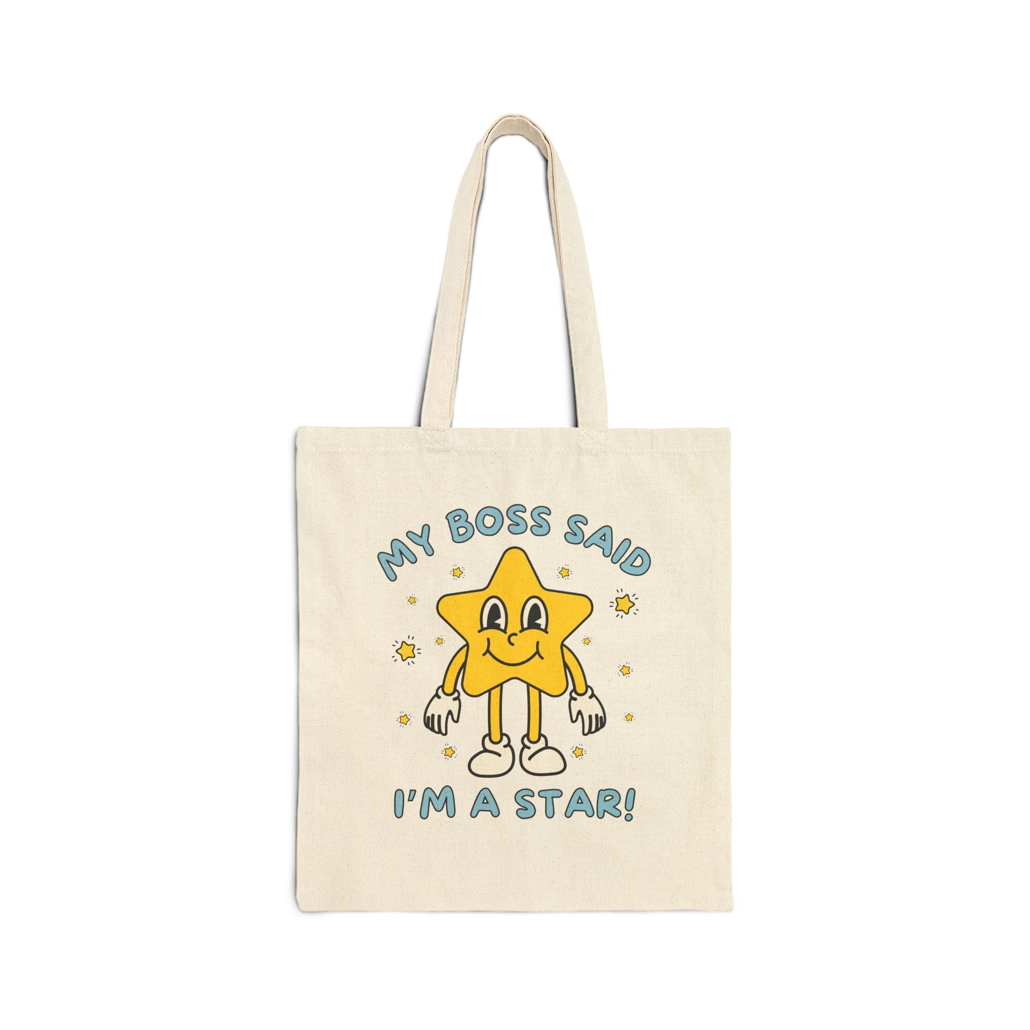 Funny Saying Gift from Boss, Silly Employee Tote Bag, Funny Sarcastic Retro Aesthetic Tote with Stars, Silly Dreamcore Gift from Work Mentor - Opal and June
