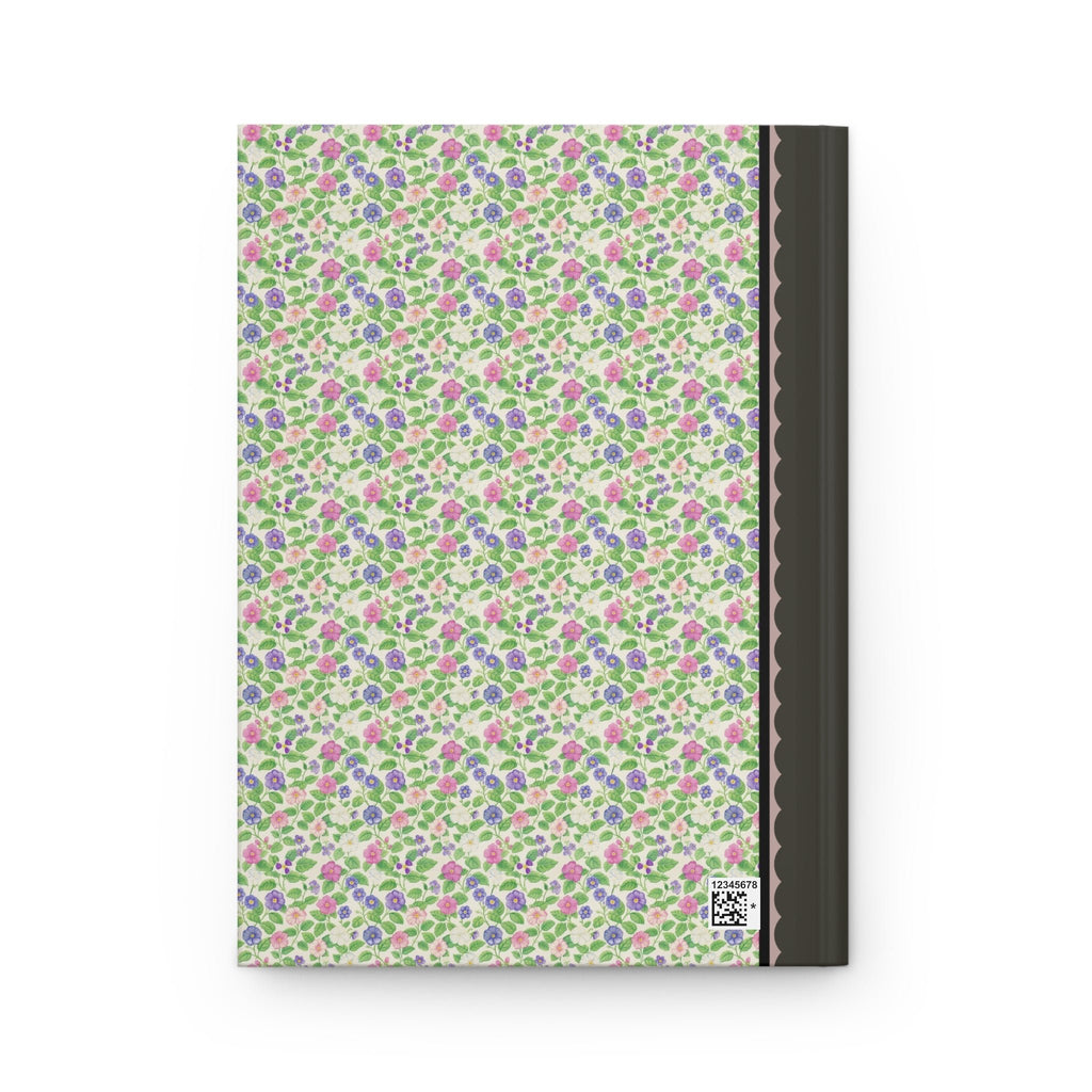Funny Saying Notebook, Silly Floral Cottagecore Lined Journal, Chaotic Iconic Vibe, Diary with Funny Phrase, 90s Colorful Maximalist Gift - Opal and June