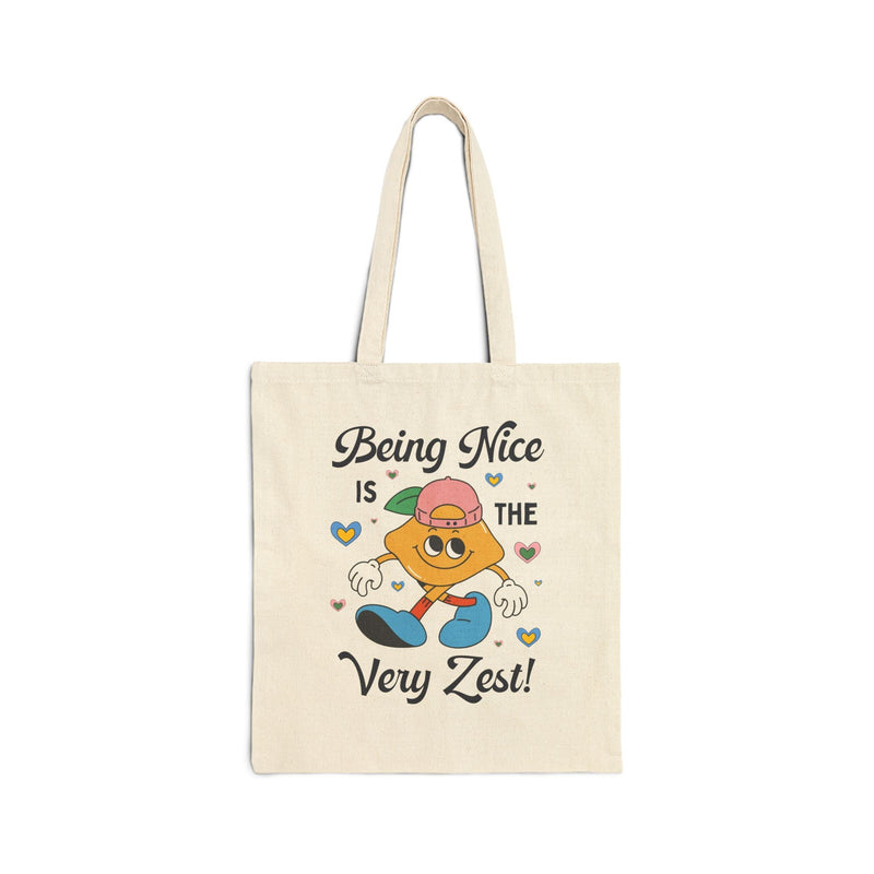 Funny Saying Tote, Adorable Y2K Aesthetic Lemon and Cute Retro Hearts - Opal and June