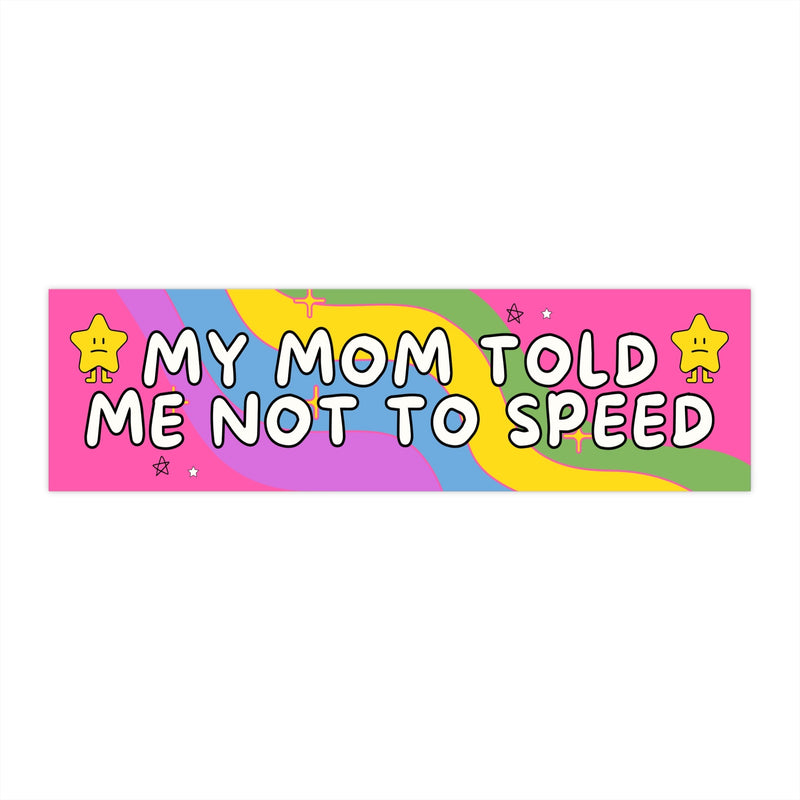 Funny Sixteenth Birthday Gift for New Driver, Silly Y2K Aesthetic Bumper Sticker for Anxious Driver, Slow Driver Bumper Sticker with Stars - Opal and June