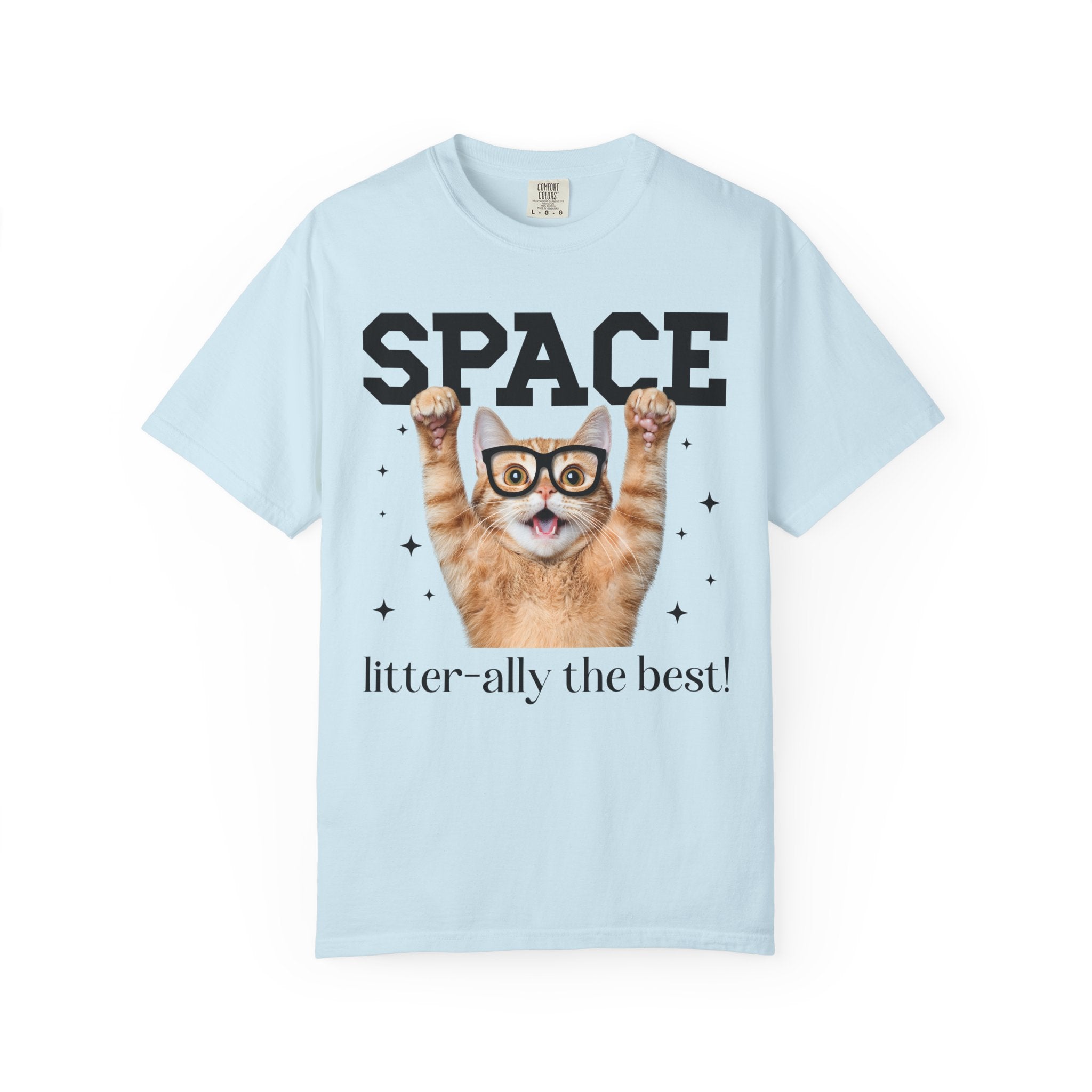 Funny Space Lover Tee Shirt for Astronomy Professor, Cute Science Teacher T-Shirt, Cat Lover, Cat Mom or Cat Dad Middle School Teacher Tee - Opal and June