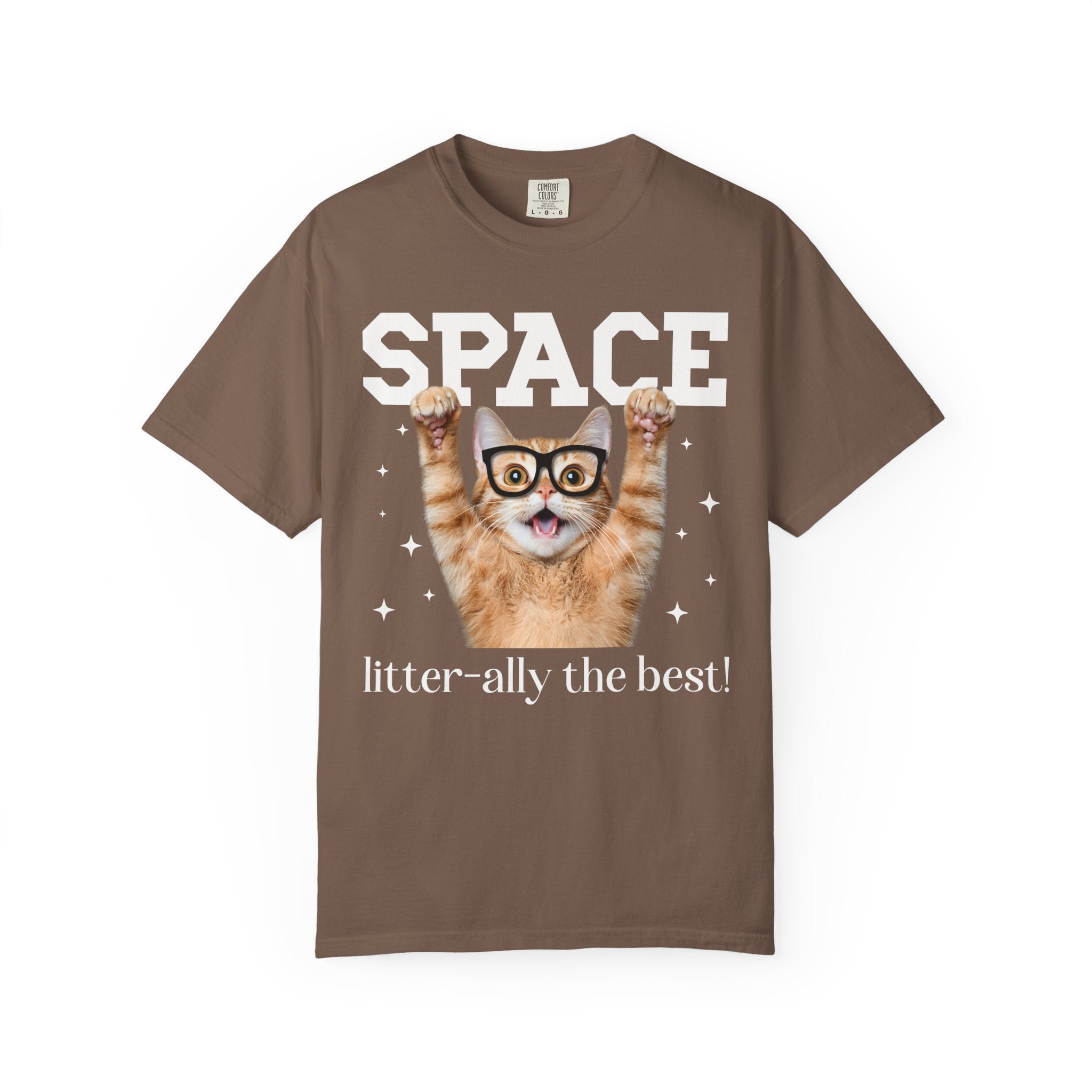 Funny Space Lover Tee Shirt for Astronomy Professor, Cute Science Teacher T-Shirt, Cat Lover, Cat Mom or Cat Dad Middle School Teacher Tee - Opal and June