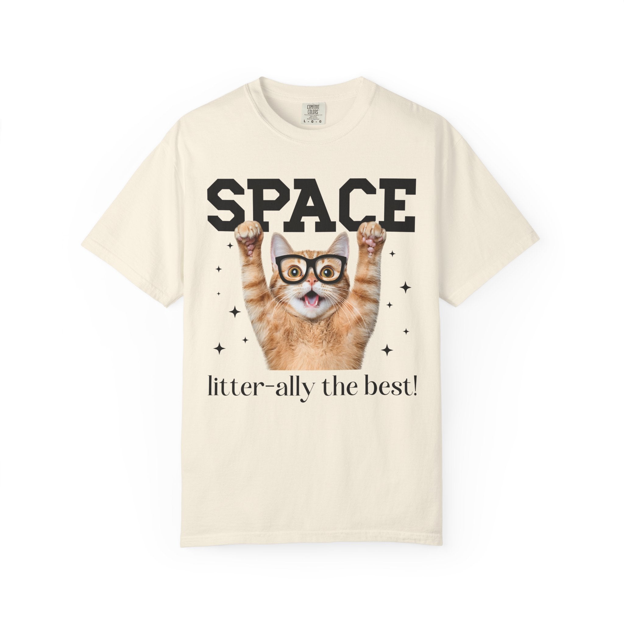 Funny Space Lover Tee Shirt for Astronomy Professor, Cute Science Teacher T-Shirt, Cat Lover, Cat Mom or Cat Dad Middle School Teacher Tee - Opal and June