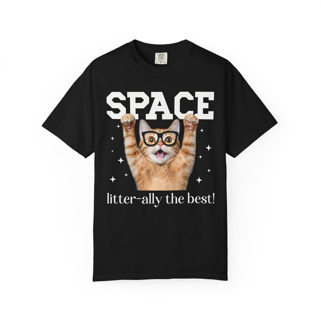 Funny Space Lover Tee Shirt for Astronomy Professor, Cute Science Teacher T-Shirt, Cat Lover, Cat Mom or Cat Dad Middle School Teacher Tee - Opal and June