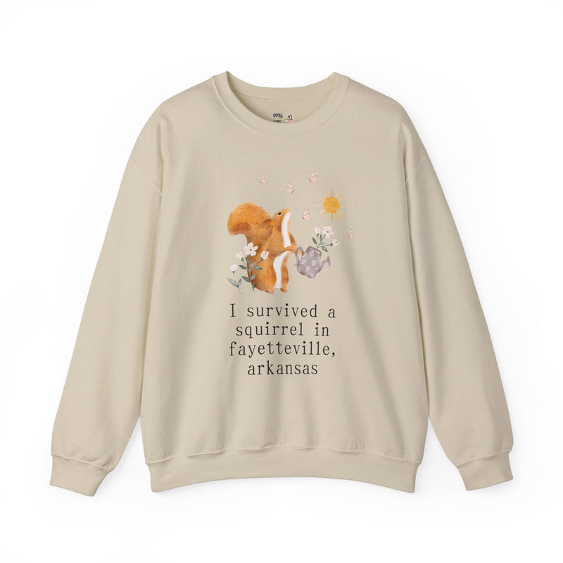 Funny Squirrel Sweatshirt: Fayetteville - Opal and June