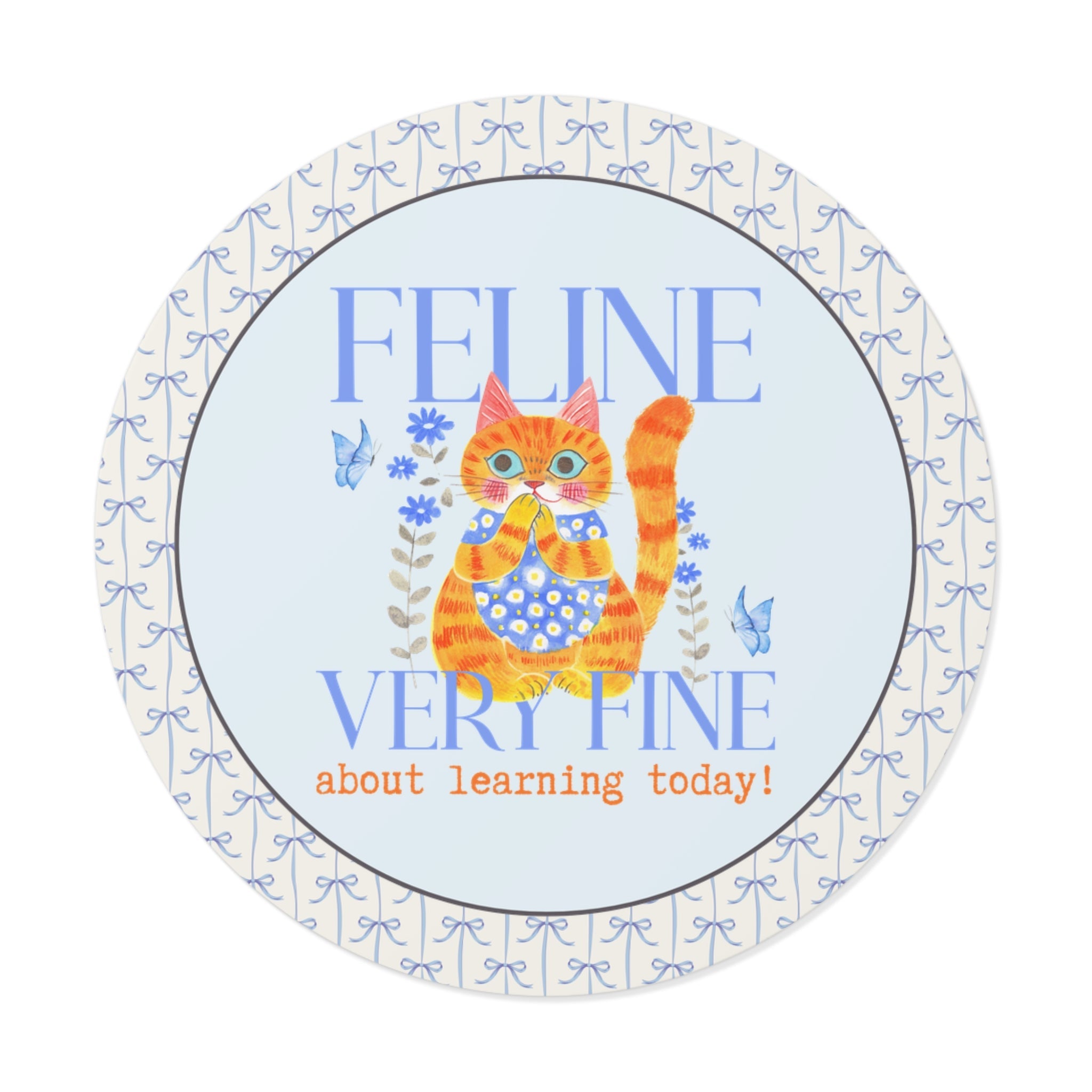 Funny Teacher Sticker for Cat Mom or Cat Dad: Silly 90s or 2000s Aesthetic Cat Lover Sticker for Third Grade Teacher, High School Teacher - Opal and June