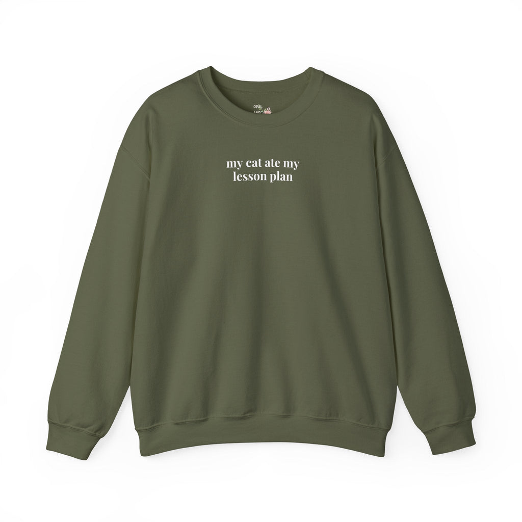 Funny Teacher Sweatshirt for Cat Lover - Opal and June