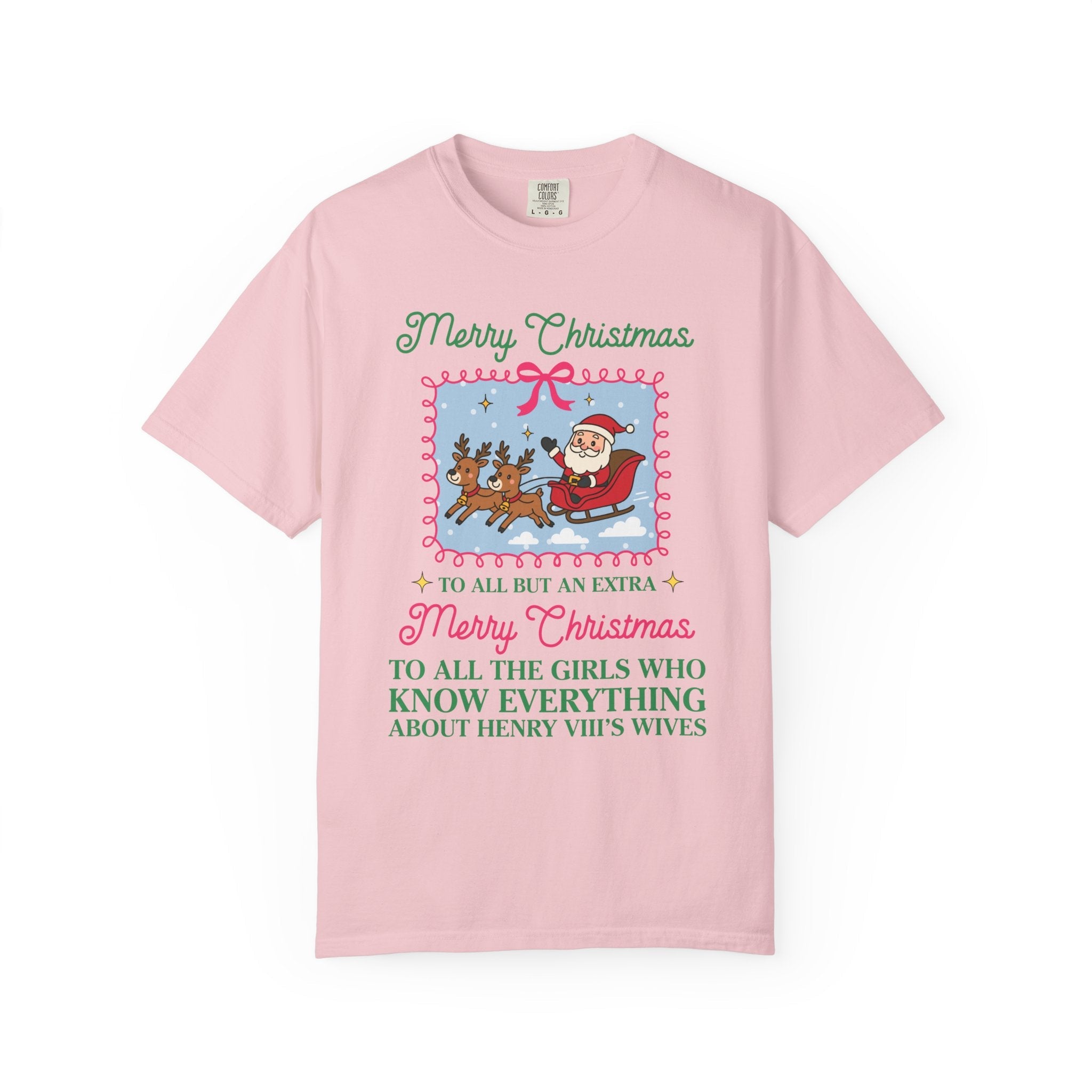 Funny Tudor History Tee Shirt for Christmas: Henry the 8th's Wives, Silly 90s Throwback T-Shirt for Historian, Women's History Buff Gift - Opal and June
