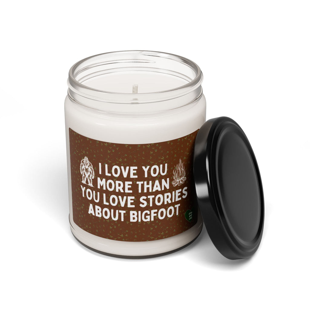 Funny Valentines Candle for Husband or Wife Who Loves Hiking, Stories About Bigfoot: Silly Unhinged 9 Oz Soy Candle for Partner or Boyfriend - Opal and June