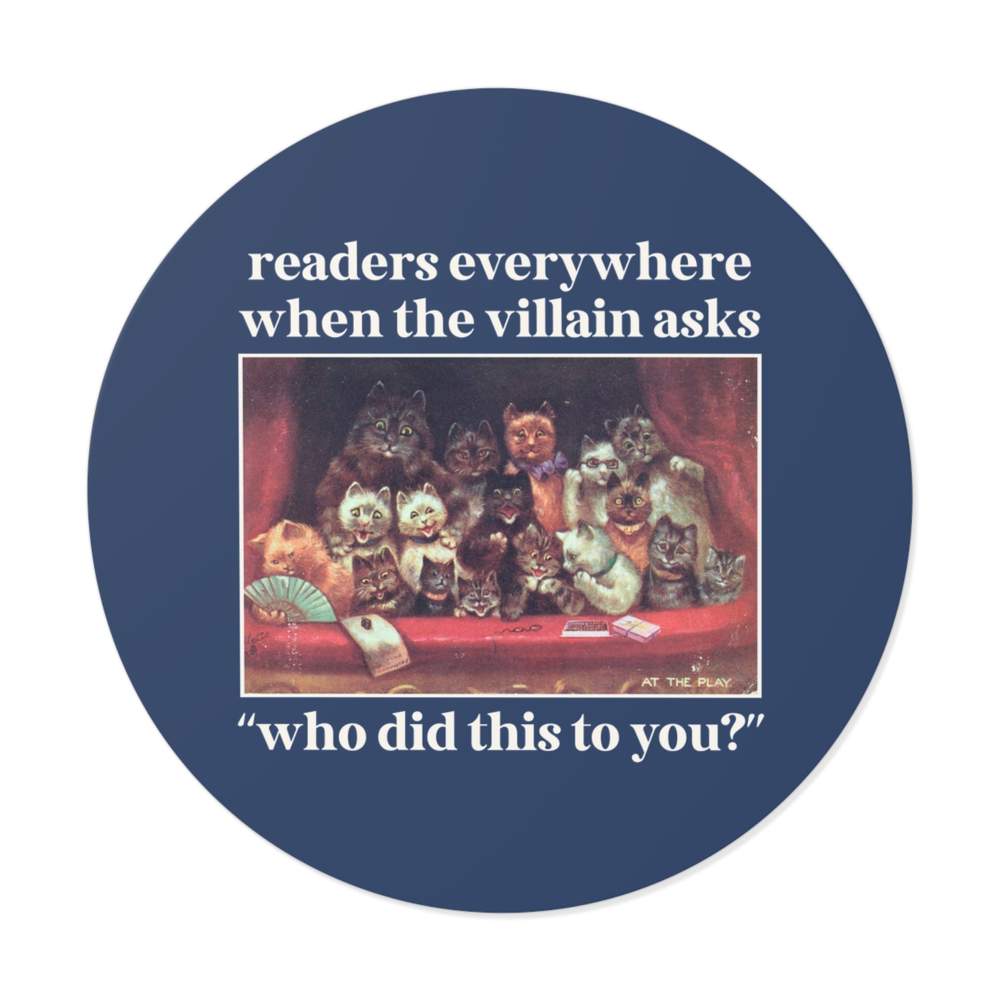 Funny Villain Lover Sticker for Bookworm Who Loves Romantasy Novels, Funny Romance Reader Gift for Librarian, Silly Bookish Cat Lover Sticker - Opal and June