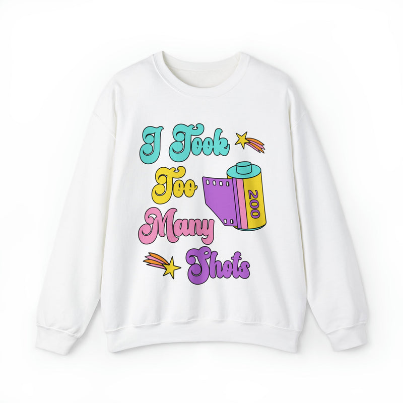 Funny Wedding Photographer Sweatshirt, Film Negative: I Took Too Many Shots - Opal and June