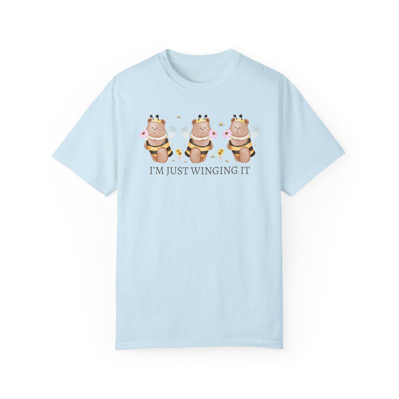 Funny Weirdcore Bee Shirt, Cottagecore Bear Dressed as a Bee: I'm Just Winging It, Silly Chaotic Animal Lover Shirt, Chaotic Funny Friend - Opal and June
