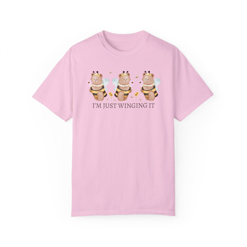 Funny Weirdcore Bee Shirt, Cottagecore Bear Dressed as a Bee: I'm Just Winging It, Silly Chaotic Animal Lover Shirt, Chaotic Funny Friend - Opal and June