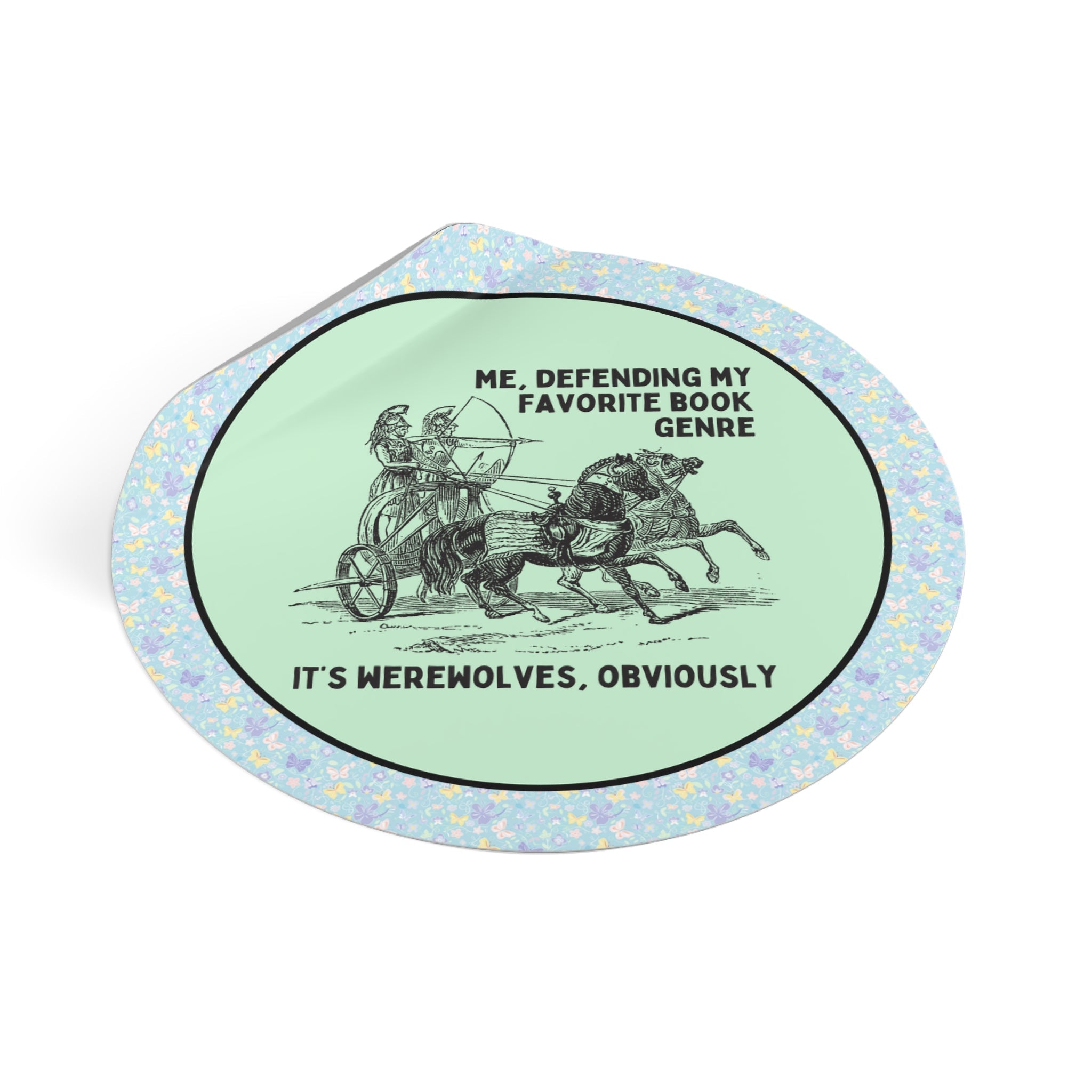 Funny Werewolf Romance Sticker - Opal and June