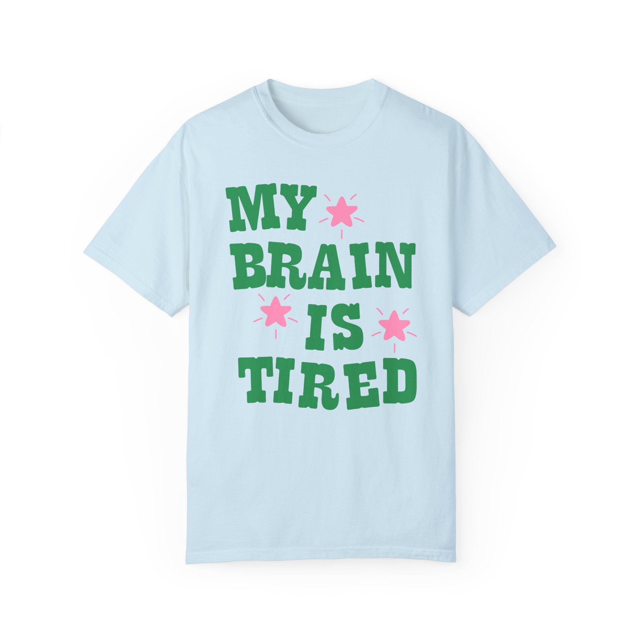 Funny Western Aesthetic Shirt with Stars: My Brain is Tired, Gift for Tired New Mom or Student, Cozy and Comfortable Shirt for Grad Student - Opal and June