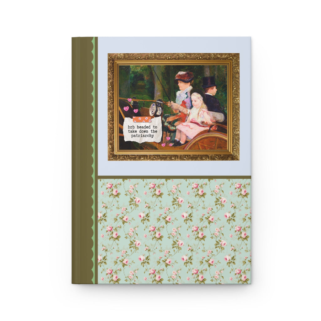 Funny Women's Rights Gift with 19th Century Painting, Down with the Patriarchy Feminist Journal, Art History Lover, Art History Buff Gift - Opal and June