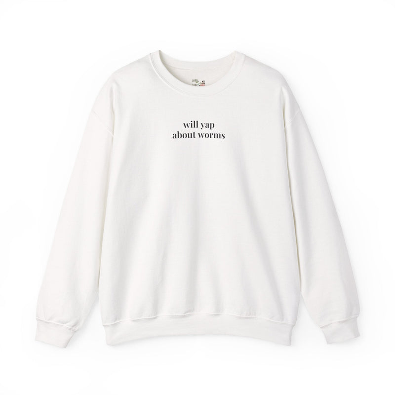 Funny Worm Sweatshirt with Heart: Vermeologist Biology Teacher Shirt, Gift for Friend Who Loves Worms, Funny Sarcastic Worm Lover Crewneck - Opal and June