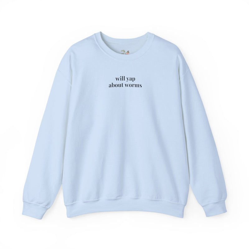 Funny Worm Sweatshirt with Heart: Vermeologist Biology Teacher Shirt, Gift for Friend Who Loves Worms, Funny Sarcastic Worm Lover Crewneck - Opal and June