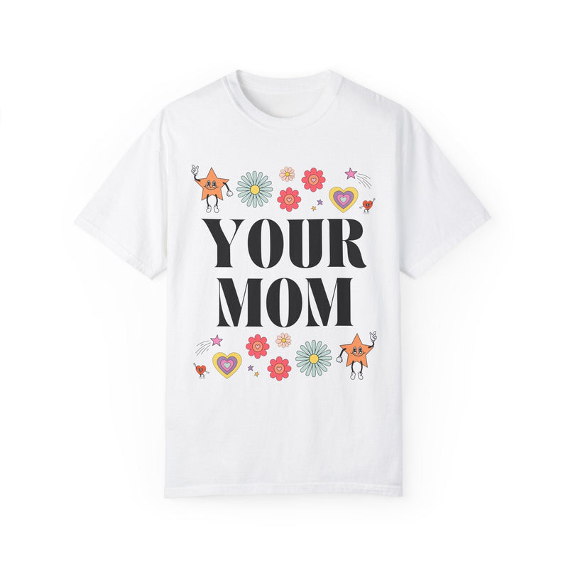 Funny Your Mom Shirt: Retro Aesthetic Gift for Mothers Day with Groovy Doodles | Groovy Retro T-Shirt for Mom or Mom of Friend Group - Opal and June