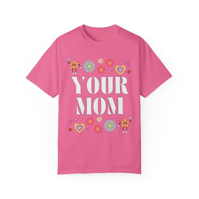 Funny Your Mom Shirt: Retro Aesthetic Gift for Mothers Day with Groovy Doodles | Groovy Retro T-Shirt for Mom or Mom of Friend Group - Opal and June