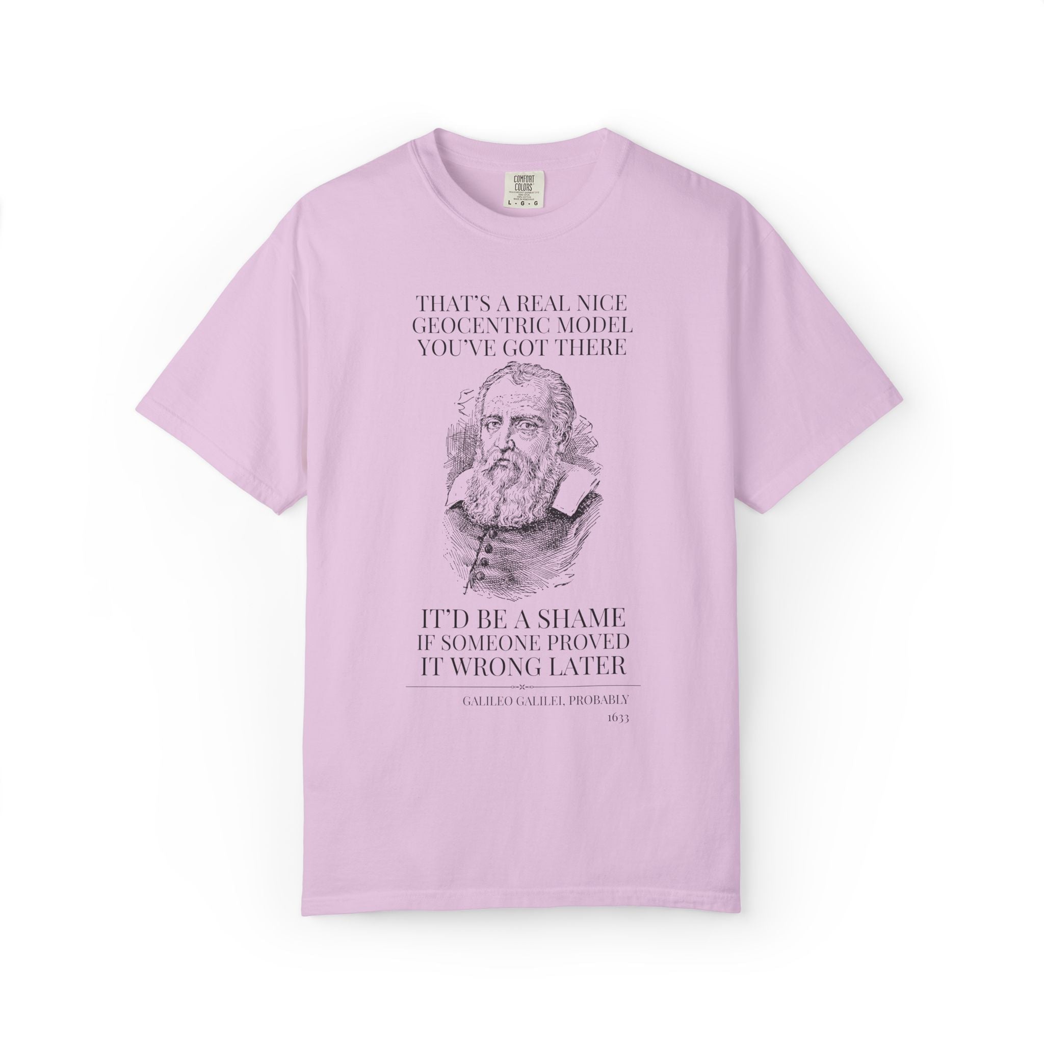 Galileo Galilei Italian History Buff Tee Shirt: 16th Century Astronomy and Physics, Science Teacher T-Shirt for Space Lover, World History - Opal and June