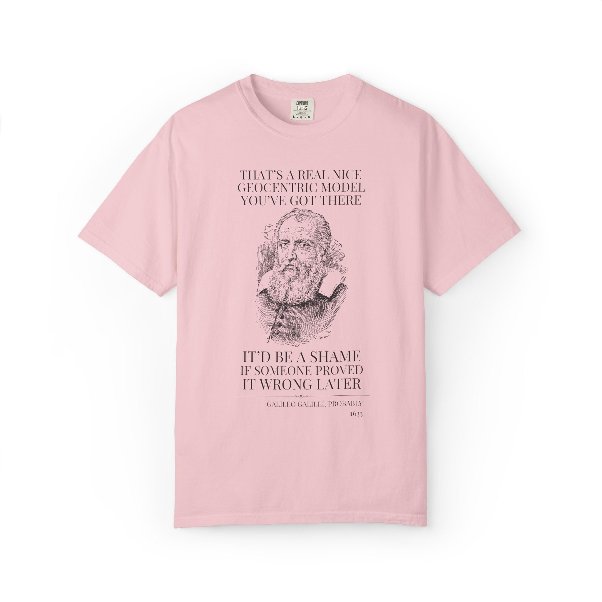 Galileo Galilei Italian History Buff Tee Shirt: 16th Century Astronomy and Physics, Science Teacher T-Shirt for Space Lover, World History - Opal and June