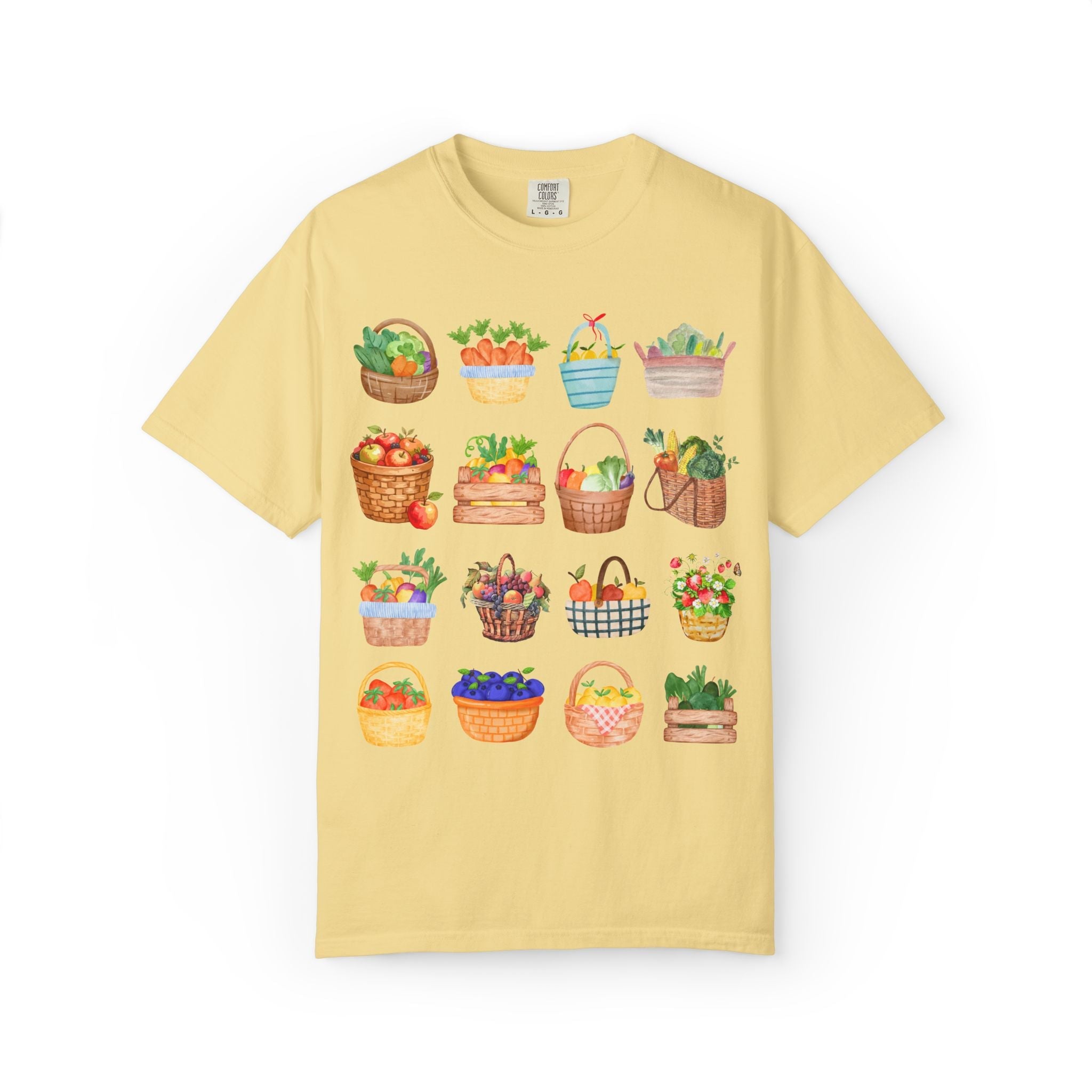 Gardening Tee Shirt with Fruits and Vegetables - Opal and June