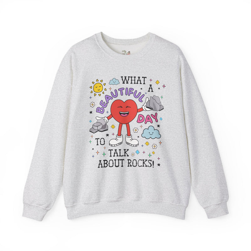 Geologist or Science Teacher Sweatshirt for Physical or Earth Science Major, Cute 90s Aesthetic Hiking Lover Gift for Friend Who Loves Rocks - Opal and June